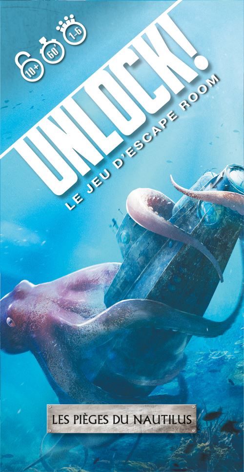 Jeu d'escape game Asmodee Unlock Les pièges du Nautilus État correct Asmodee reconditionné disponible sur Fnac