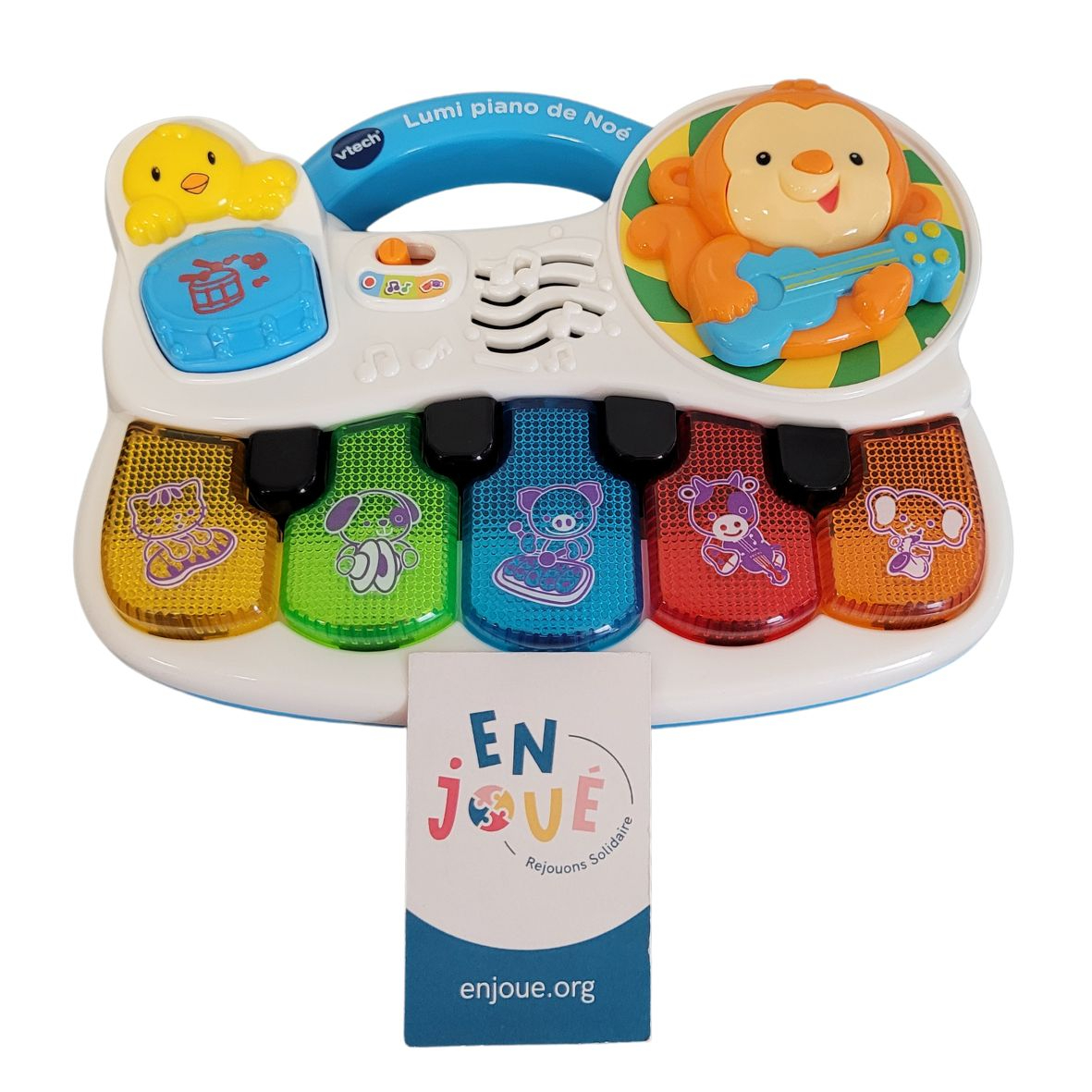 Voir photo 3 de Jeu d'éveil - Lumi Piano de Noé - Vtech - Dès 6 mois. Jeu d'éveil - Lumi Piano de Noé - Vtech - Dès 6 mois. Bon état reconditionné photo 3