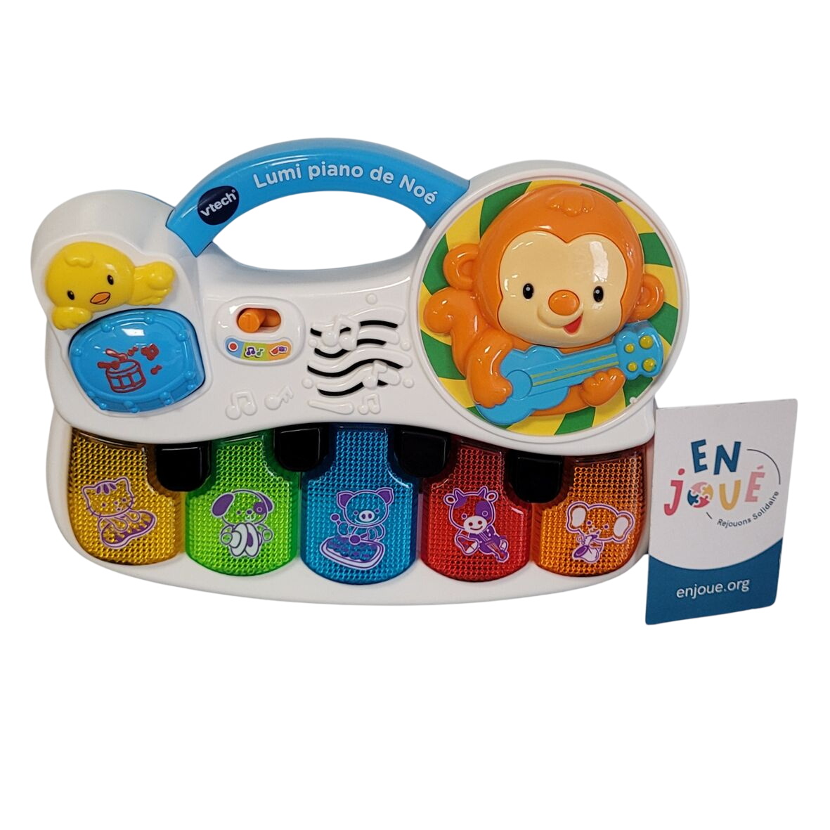 Jeu d'éveil - Lumi Piano de Noé - Vtech - Dès 6 mois. Bon état - 10,00 € Jeu d'éveil - Lumi Piano de Noé - Vtech - Dès 6 mois. Bon état reconditionné disponible sur Label Emmaüs