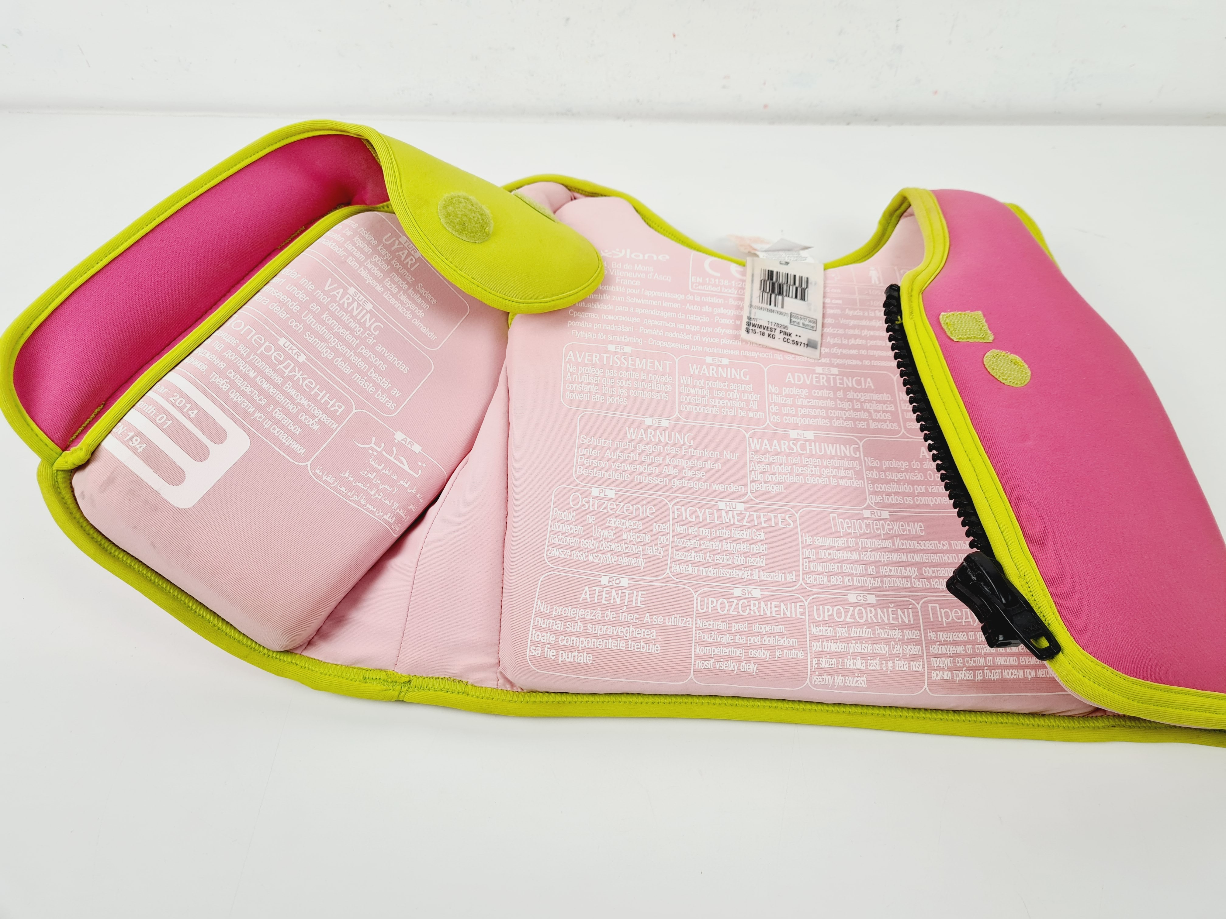 Voir photo 2 de Jeu d'extérieur - Gilet de flottaison pour filles - Nabaiji - tailles 105 cm - Max 18 KG Jeu d'extérieur - Gilet de flottaison pour filles - Nabaiji - tailles 105 cm - Max 18 KG Bon état reconditionné photo 2