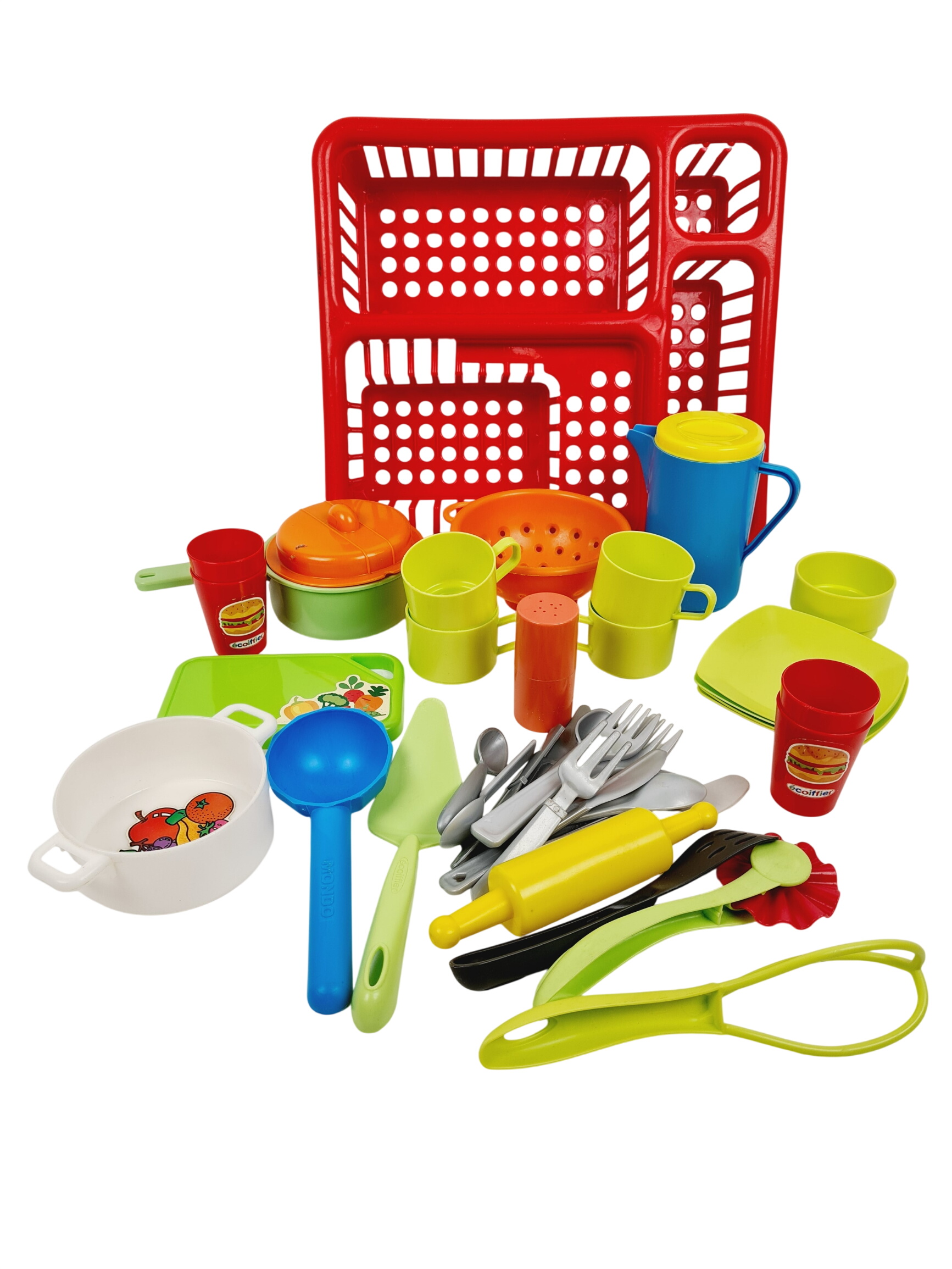 Acheter Jeu d'imitation - Lots de dinette avec un égouttoir rouge en plastique Bon état - 10,00 € Jeu d'imitation - Lots de dinette avec un égouttoir rouge en plastique Bon état reconditionné disponible sur Label Emmaüs