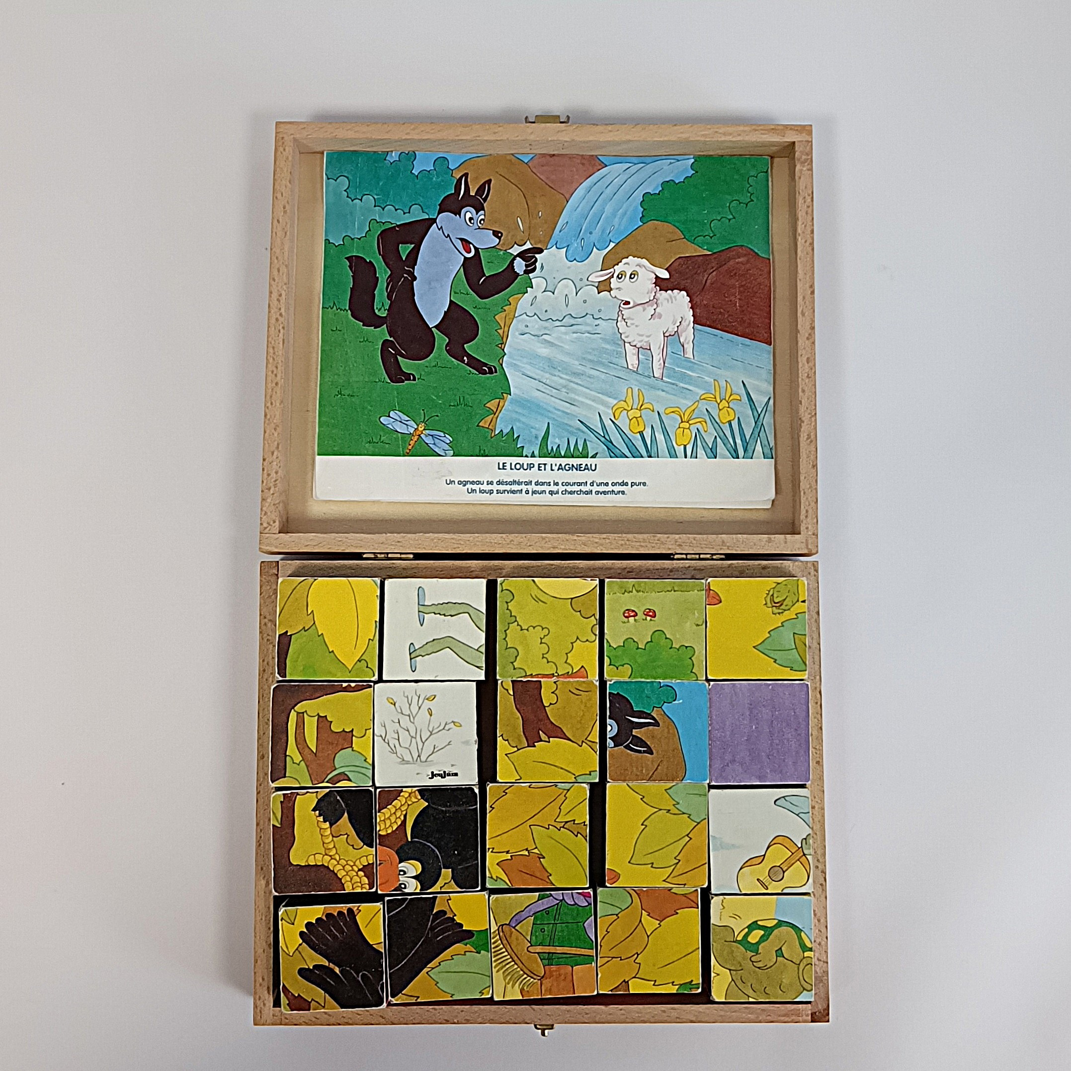 Voir photo 7 de Jeu de 20 cubes puzzle en bois Jeujura – Fables de La Fontaine Jeu de 20 cubes puzzle en bois Jeujura – Fables de La Fontaine Bon état reconditionné photo 7