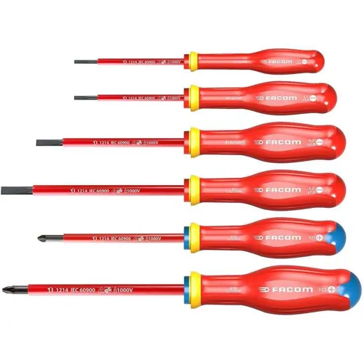 Jeu de 6 tournevis Protwist isolés FACOM ATDVE.J6PB 1000V Bon état reconditionné disponible sur Rakuten