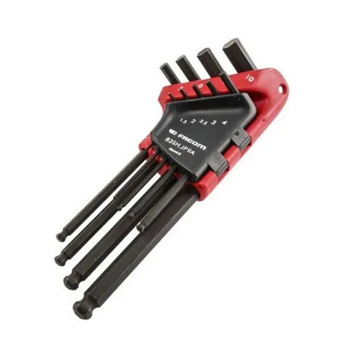 Acheter Jeu de 9 clés mâles coudées longues - tête sphérique - 6 pans FACOM 83SH.JP9APF 1,5 à 10 mm occasion - 16,55 € Jeu de 9 clés mâles coudées longues - tête sphérique - 6 pans FACOM 83SH.JP9APF 1,5 à 10 mm occasion reconditionné disponible sur Rakuten