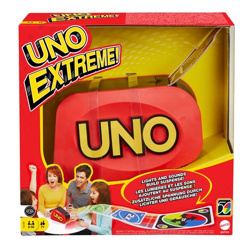 Jeu de cartes Mattel Uno Extreme refresh État correct - 15,26 € Jeu de cartes Mattel Uno Extreme refresh État correct reconditionné disponible sur Fnac