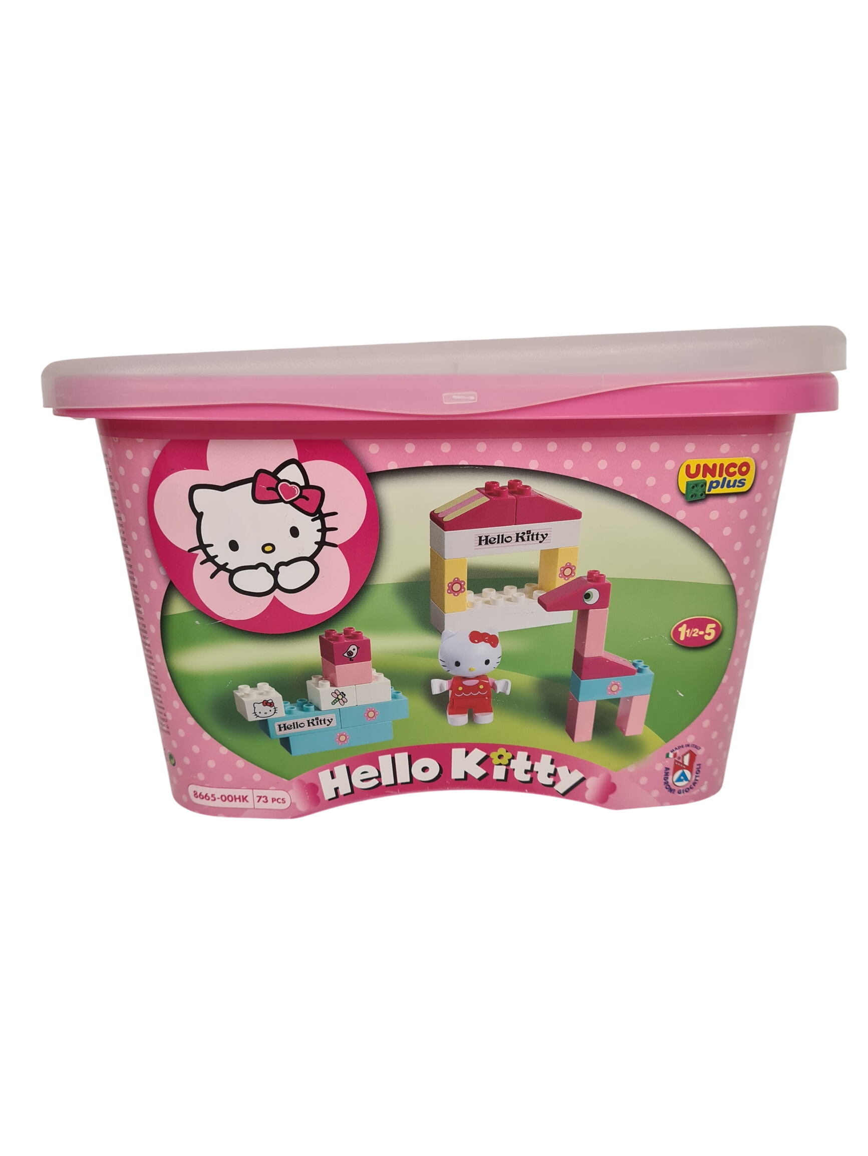 Acheter Jeu de construction - Hello Kitty - 73 pièces - Unico plus - 12 mois + Bon état - 10,00 € Jeu de construction - Hello Kitty - 73 pièces - Unico plus - 12 mois + Bon état reconditionné disponible sur Label Emmaüs
