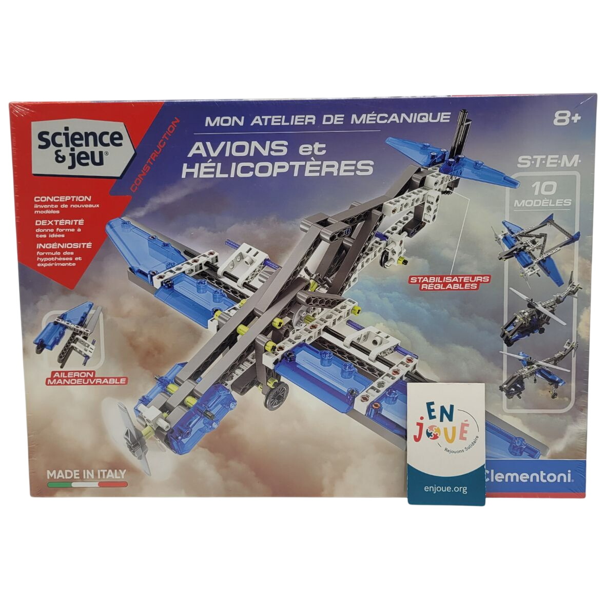 Jeu de Construction - Mon Atelier de Mécanique - Avions et Hélicoptères - Clementoni - Dès 8 ans. Parfait état - 20,00 € Jeu de Construction - Mon Atelier de Mécanique - Avions et Hélicoptères - Clementoni - Dès 8 ans. Parfait état reconditionné disponible sur Label Emmaüs