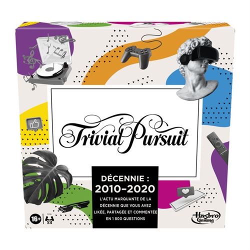 Jeu de culture générale Hasbro Gaming Trivial Pursuit Décennie 2010 2020 État correct reconditionné disponible sur Fnac