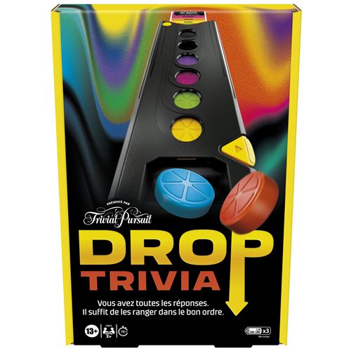 Jeu de culture générale Hasbro Gaming Trivial Pursuit Drop Trivia État correct - 20,99 € Jeu de culture générale Hasbro Gaming Trivial Pursuit Drop Trivia État correct reconditionné disponible sur Fnac