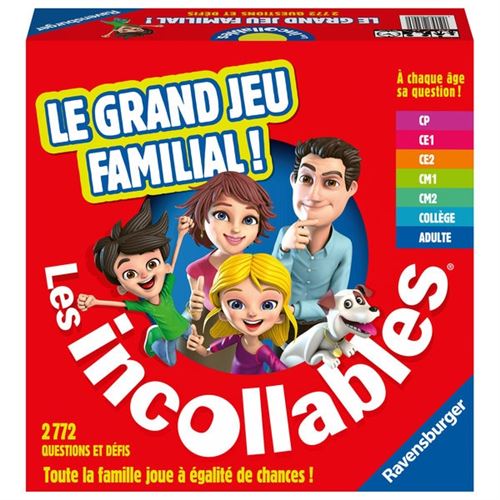 Jeu de culture générale Ravensburger Grand jeu familial des Incollables État correct - 13,00 € Jeu de culture générale Ravensburger Grand jeu familial des Incollables État correct reconditionné disponible sur Fnac