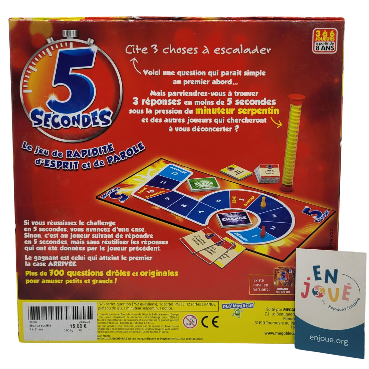 Voir photo 4 de Jeu de Société - 5 Secondes -Jeu de Questions et Réponses -Megableau - À Partir de 8 ans. Jeu de Société - 5 Secondes -Jeu de Questions et Réponses -Megableau - À Partir de 8 ans. Bon état reconditionné photo 4