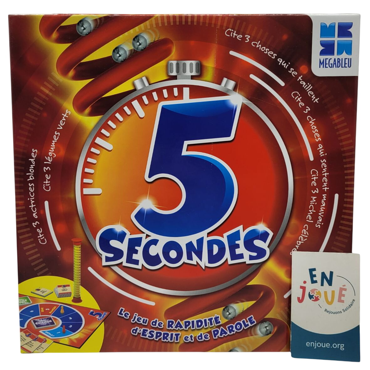 Jeu de Société - 5 Secondes -Jeu de Questions et Réponses -Megableau - À Partir de 8 ans. Bon état - 15,00 € Jeu de Société - 5 Secondes -Jeu de Questions et Réponses -Megableau - À Partir de 8 ans. Bon état reconditionné disponible sur Label Emmaüs