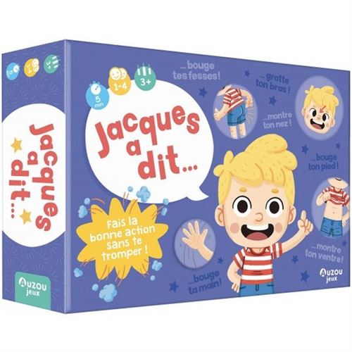 Jeu de société Auzou P'tit jeu de Jacques a dit NE État correct reconditionné disponible sur Fnac