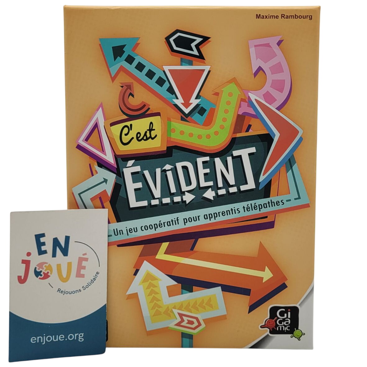 Jeu de société - C'est évident - Un jeu coopératif pour apprentis télépathes - Gigamic - Dès 8 ans. Très bon état - 12,00 € Jeu de société - C'est évident - Un jeu coopératif pour apprentis télépathes - Gigamic - Dès 8 ans. Très bon état reconditionné disponible sur Label Emmaüs