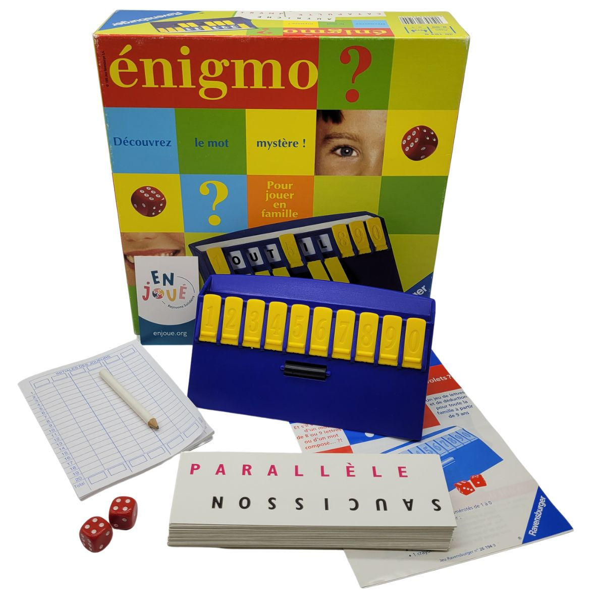 Voir photo 2 de Jeu de société - Enigmo ? Vintage - Découvrez le mot mystère ! - Ravensburger - Dès 9 ans. Jeu de société - Enigmo ? Vintage - Découvrez le mot mystère ! - Ravensburger - Dès 9 ans. Bon état reconditionné photo 2