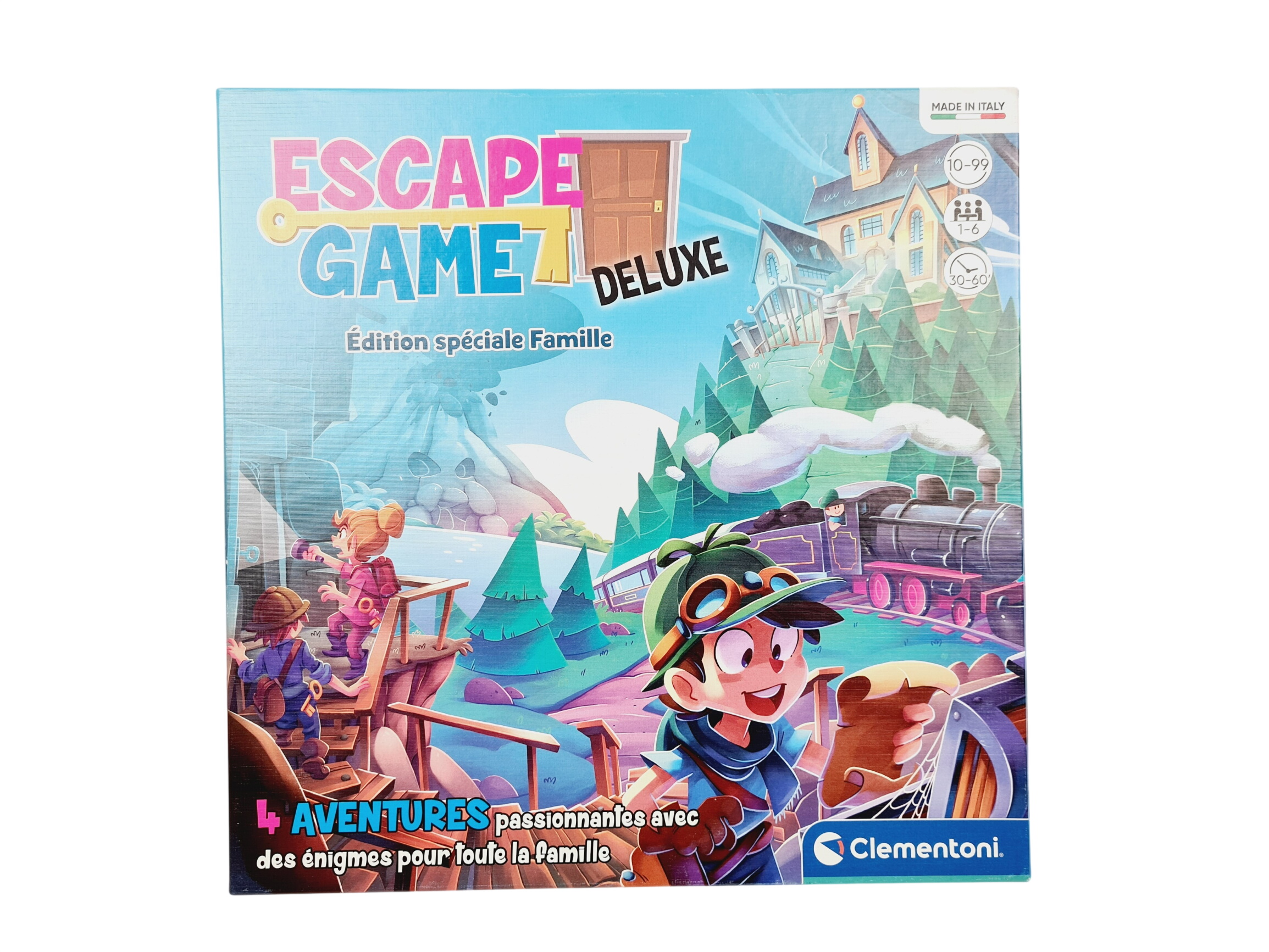 Jeu de société - Escape Game Deluxe - Clementoni - 10 ans + Bon état - 10,00 € Jeu de société - Escape Game Deluxe - Clementoni - 10 ans + Bon état reconditionné disponible sur Label Emmaüs