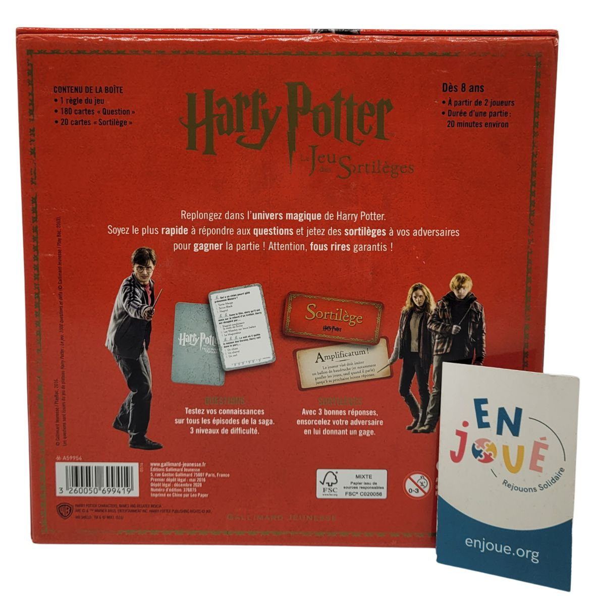 Voir photo 4 de Jeu de société - Harry Potter - Le Jeu des Sortilèges - Gallimard Jeunesse - Dès 8 ans. Jeu de société - Harry Potter - Le Jeu des Sortilèges - Gallimard Jeunesse - Dès 8 ans. Très bon état reconditionné photo 4