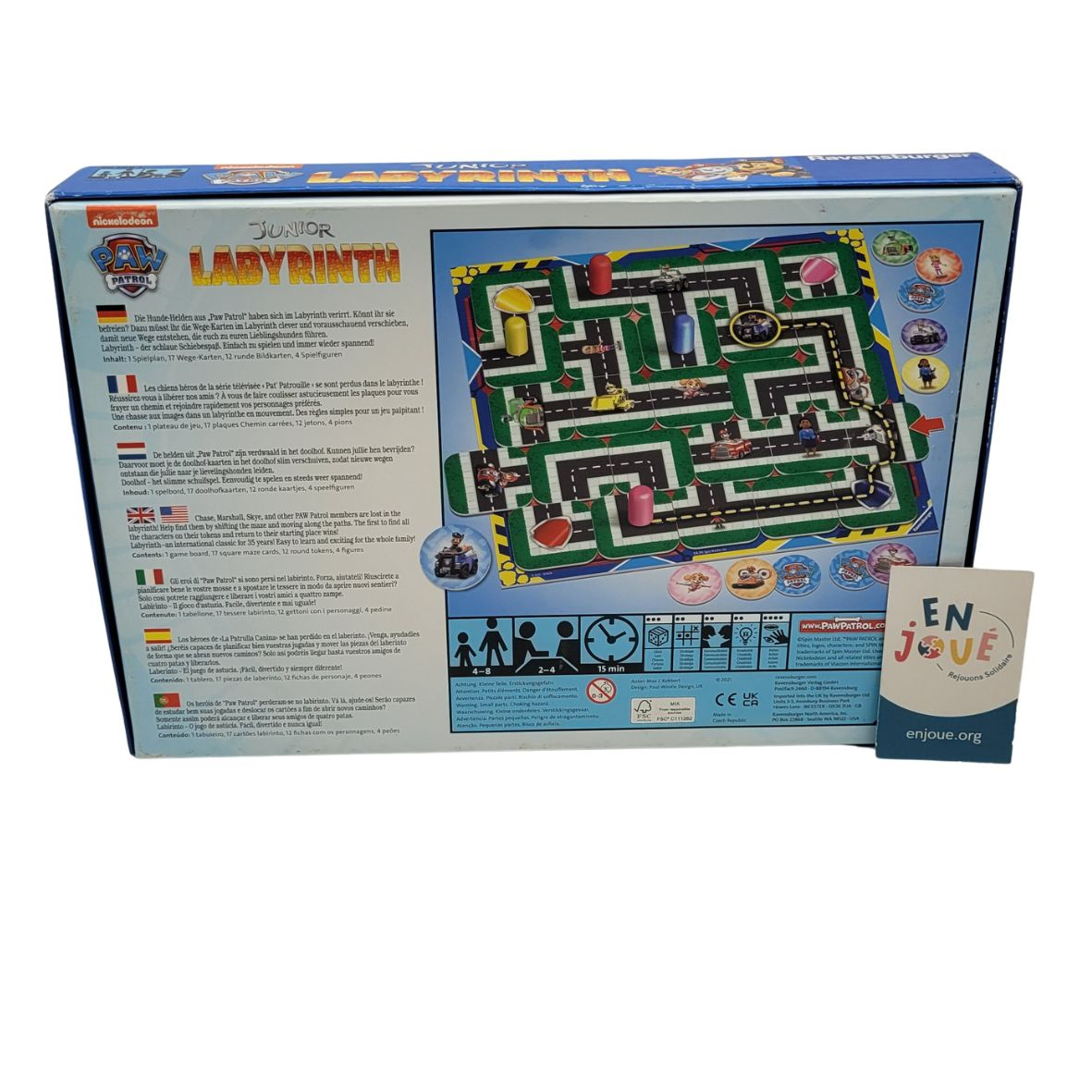 Voir photo 3 de Jeu de société - Labyrinthe Junior Pat'Patrouille - Ravensburger - A partir de 4 ans. Jeu de société - Labyrinthe Junior Pat'Patrouille - Ravensburger - A partir de 4 ans. Très bon état reconditionné photo 3