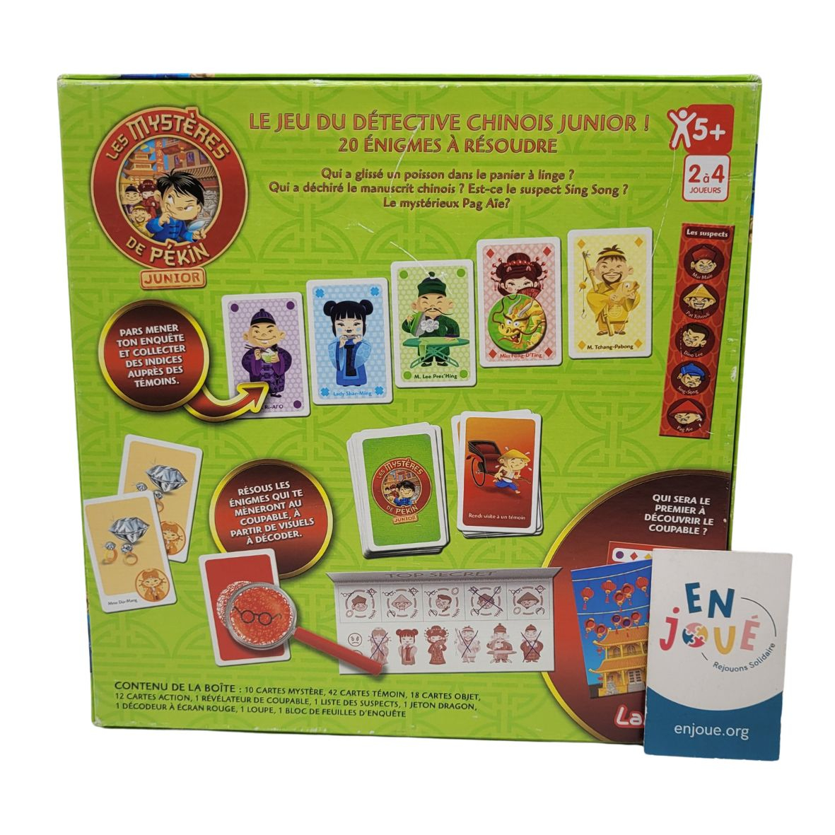 Voir photo 3 de Jeu de société Les mystères de Pékin Junior - Lansay - Dès 5 ans. Jeu de société Les mystères de Pékin Junior - Lansay - Dès 5 ans. Bon état reconditionné photo 3