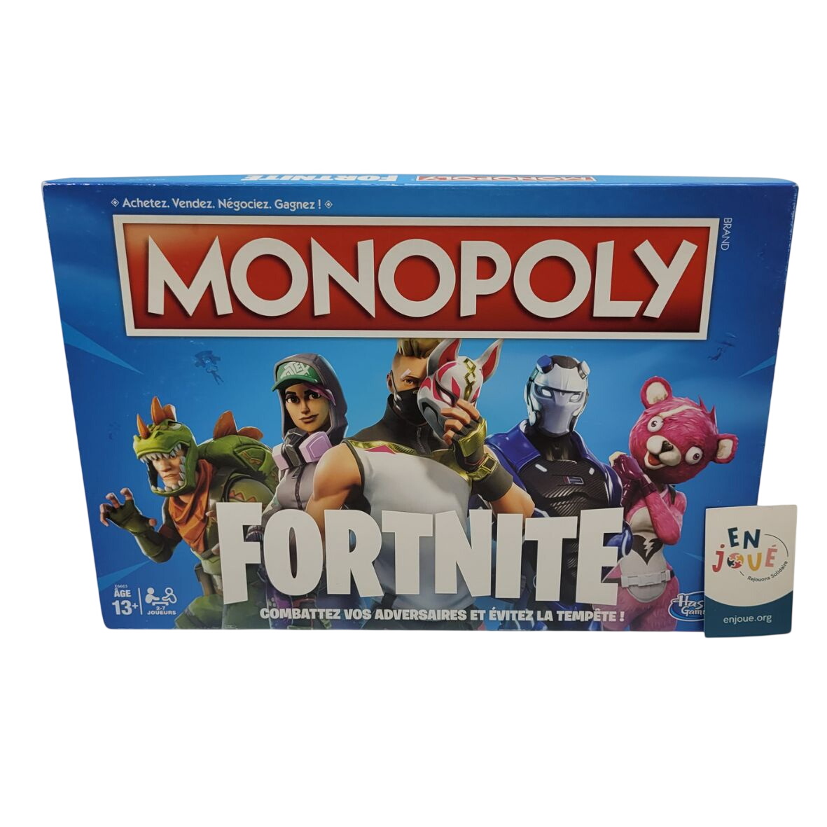Jeu de société - Monopoly Fortnite - Hasbro gaming - À partir de 13 ans. Bon état - 13,00 € Jeu de société - Monopoly Fortnite - Hasbro gaming - À partir de 13 ans. Bon état reconditionné disponible sur Label Emmaüs