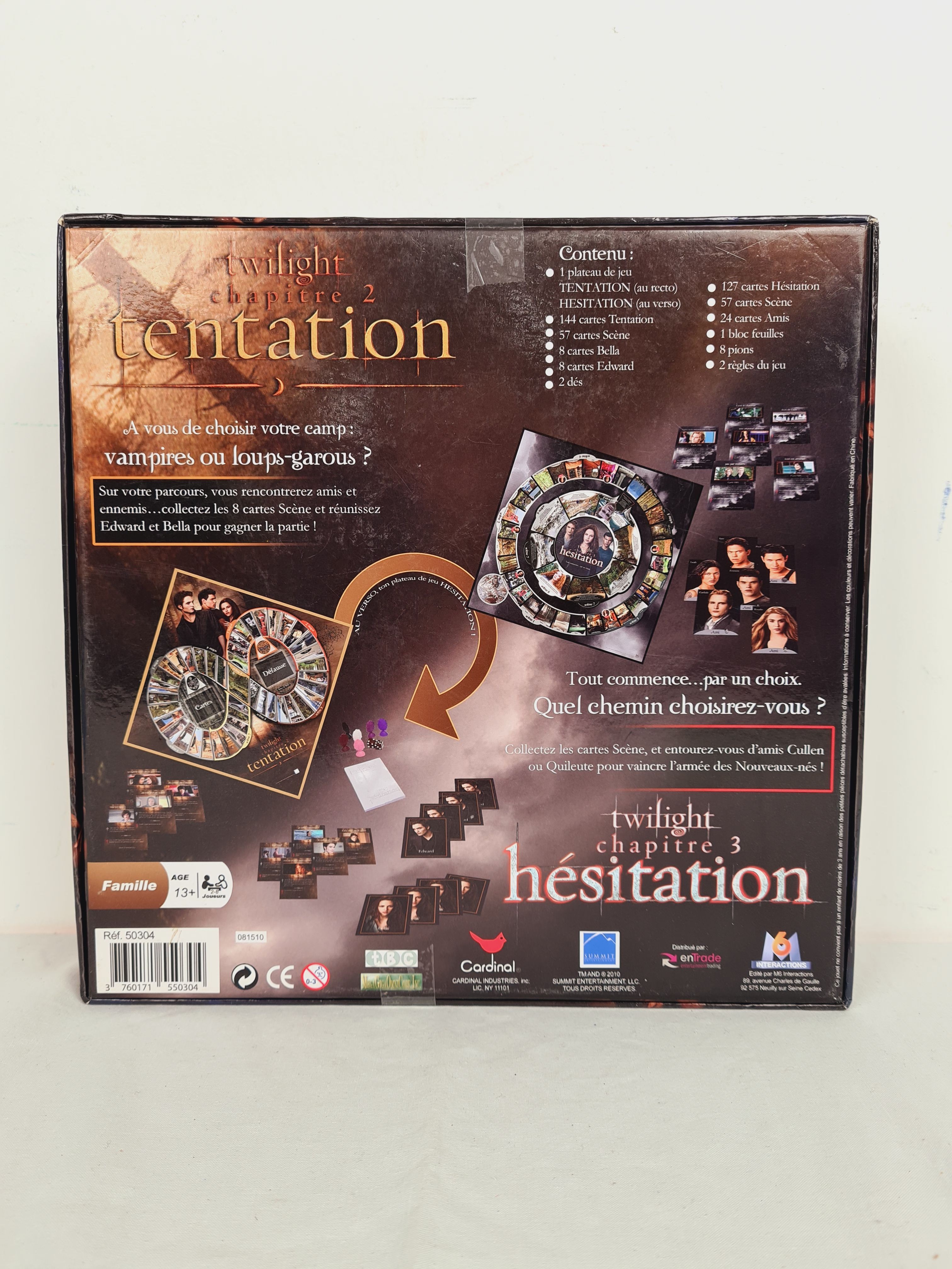 Voir photo 2 de Jeu de société - Twilight Tentation et Chapitre 3 hésitation - 13 ans + Jeu de société - Twilight Tentation et Chapitre 3 hésitation - 13 ans + Bon état reconditionné photo 2