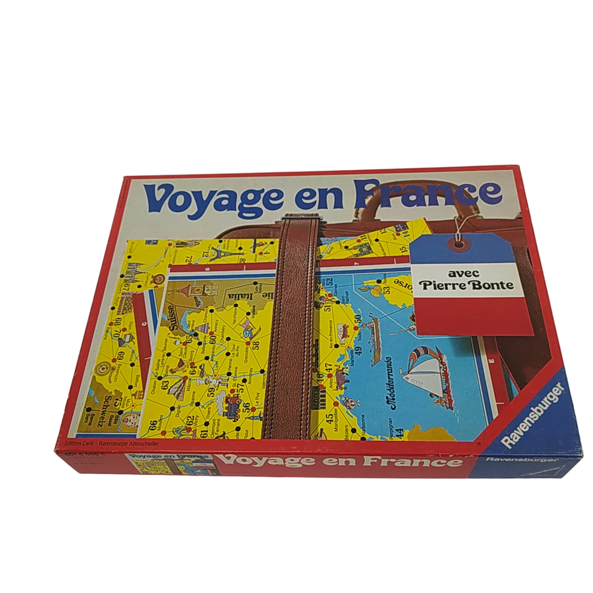 Jeu de Société " Voyage en France " Ravensburger - Pierre Bonte Bon état - 15,40 € Jeu de Société " Voyage en France " Ravensburger - Pierre Bonte Bon état reconditionné disponible sur Label Emmaüs