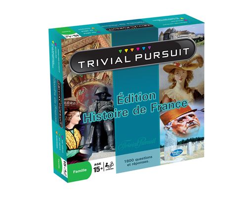 Jeu de société Winning Moves Trivial Pursuit Histoire de France 1800 Questions État correct - 75,00 € Jeu de société Winning Moves Trivial Pursuit Histoire de France 1800 Questions État correct N/A reconditionné disponible sur Fnac