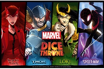 Jeu de stratégie Dice Throne Marvel Thor, Loki, Spider-Man, Scarlet Witch Bon état Lucky Duck Games reconditionné disponible sur Darty