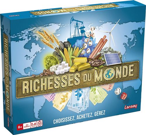 Jeu de stratégie et de gestion Lansay Richesses du monde État correct reconditionné disponible sur Fnac
