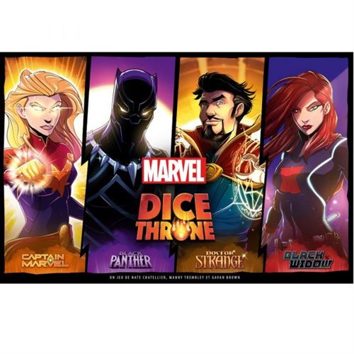 Jeu de stratégie Lucky Duck Games Dice Throne Marvel Black Panther, Captain Marvel, Black Widow, Dr Strange État correct Lucky Duck Games reconditionné disponible sur Fnac