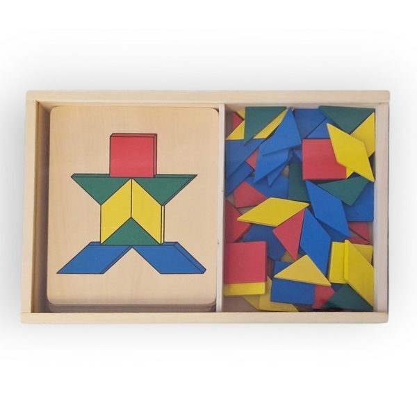 Acheter Jeu de tangram et de reconnaissance des formes Educabul - 12,00 € | Dero Jeu de tangram et de reconnaissance des formes Educabul reconditionné disponible sur Revaltoys | Dero