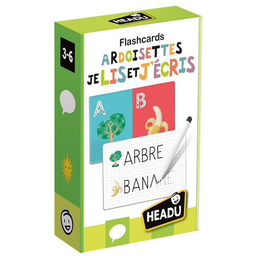 Jeu éducatif Headu Flashcards Ardoisettes Je Lis et J'écris État correct reconditionné disponible sur Fnac
