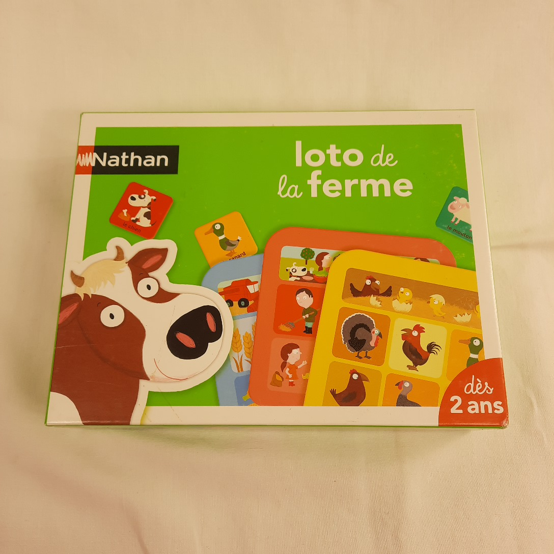 Acheter JEU éducatif "Loto de la ferme" à partir 2 ans ; de la marque Nathan. Très bon état - 10,00 € JEU éducatif "Loto de la ferme" à partir 2 ans ; de la marque Nathan. Très bon état reconditionné disponible sur Label Emmaüs