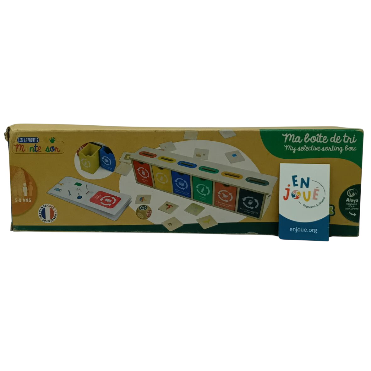 Jeu en bois - Ma boite de tri My sélective storting box - Montessori - Des 5 ans. Bon état - 15,00 € Jeu en bois - Ma boite de tri My sélective storting box - Montessori - Des 5 ans. Bon état reconditionné disponible sur Label Emmaüs