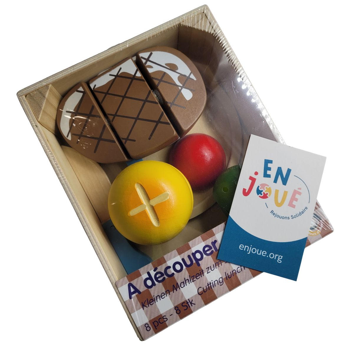 Voir photo 3 de Jeu en bois - Mon Repas À Découper - 8 éléments en bois - Ulysse - Des 18 mois. Jeu en bois - Mon Repas À Découper - 8 éléments en bois - Ulysse - Des 18 mois. Parfait état reconditionné photo 3
