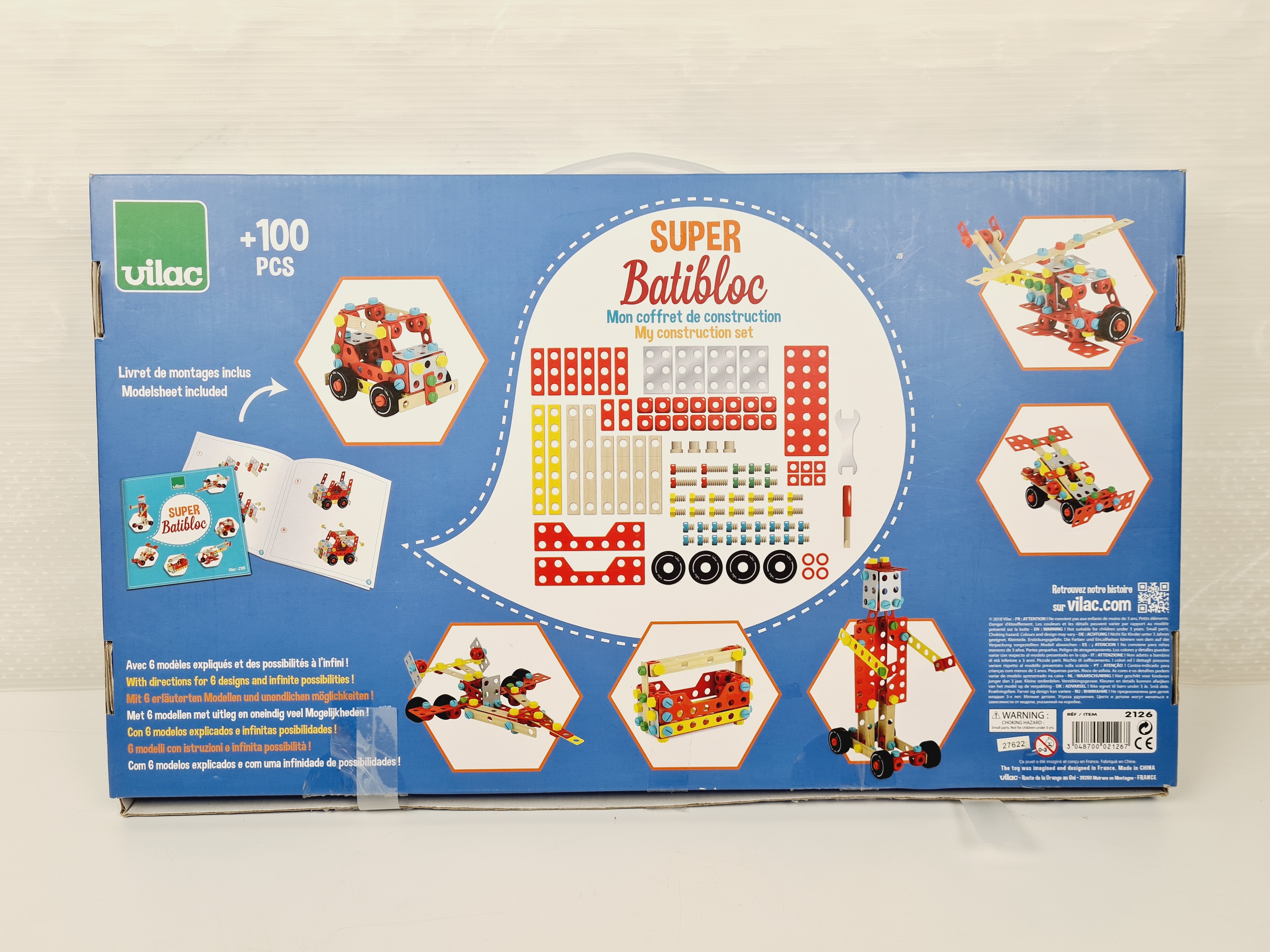 Voir photo 4 de Jeu en Bois - SUPER BATIBLOC - Mon coffre de construction - 4 ans + Jeu en Bois - SUPER BATIBLOC - Mon coffre de construction - 4 ans + Bon état reconditionné photo 4