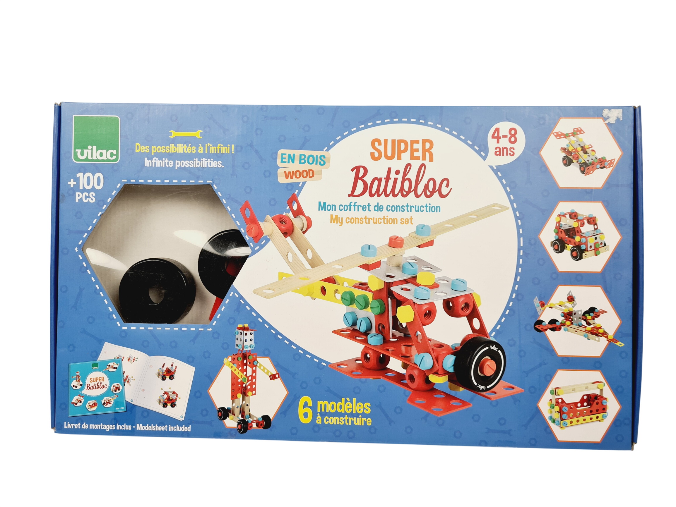 Jeu en Bois - SUPER BATIBLOC - Mon coffre de construction - 4 ans + Bon état - 12,00 € Jeu en Bois - SUPER BATIBLOC - Mon coffre de construction - 4 ans + Bon état reconditionné disponible sur Label Emmaüs