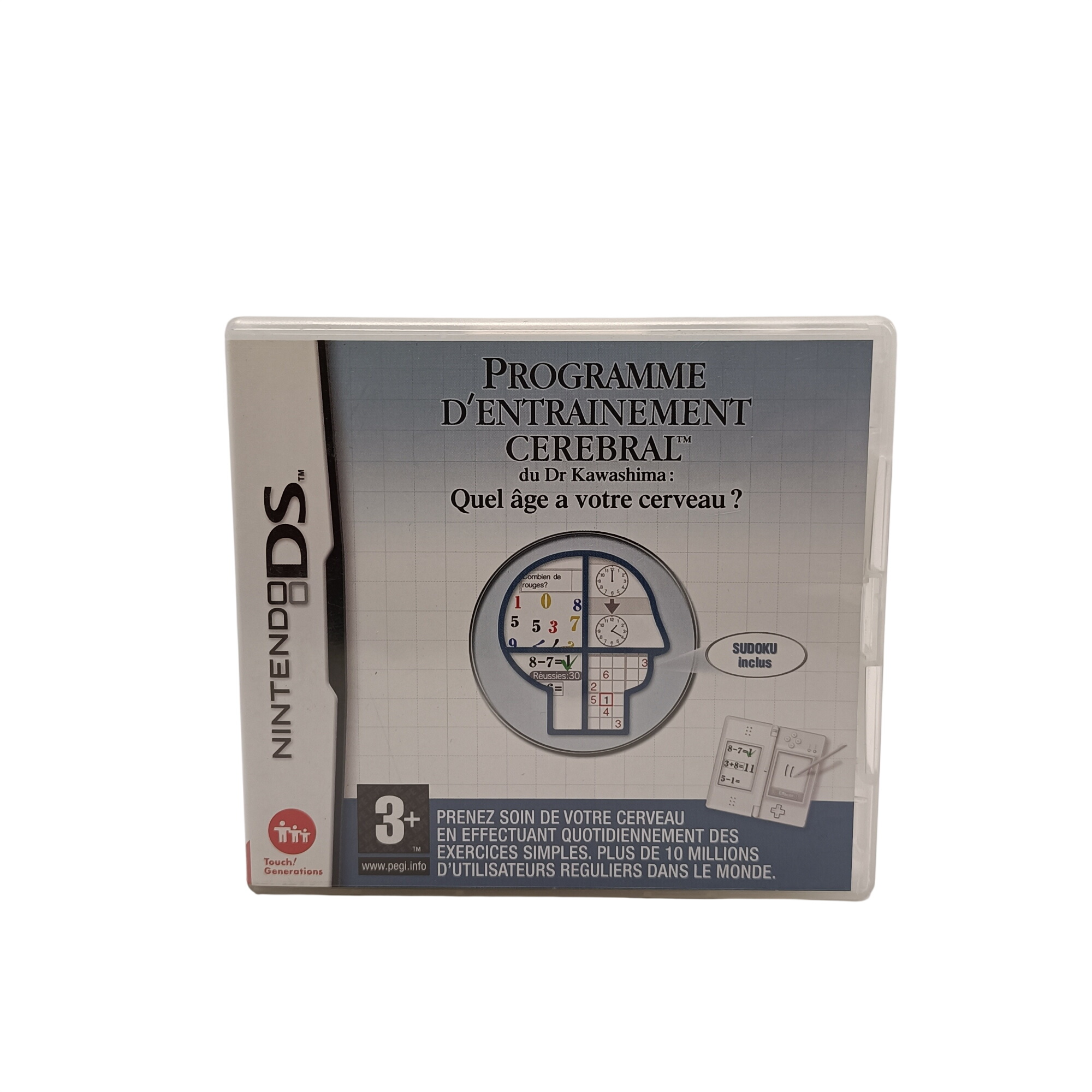 Jeu Nintendo DS Programme d'entraînement cérébral Dr Kawashima complet avec notice Très bon état - 10,00 € Jeu Nintendo DS Programme d'entraînement cérébral Dr Kawashima complet avec notice Très bon état reconditionné disponible sur Label Emmaüs