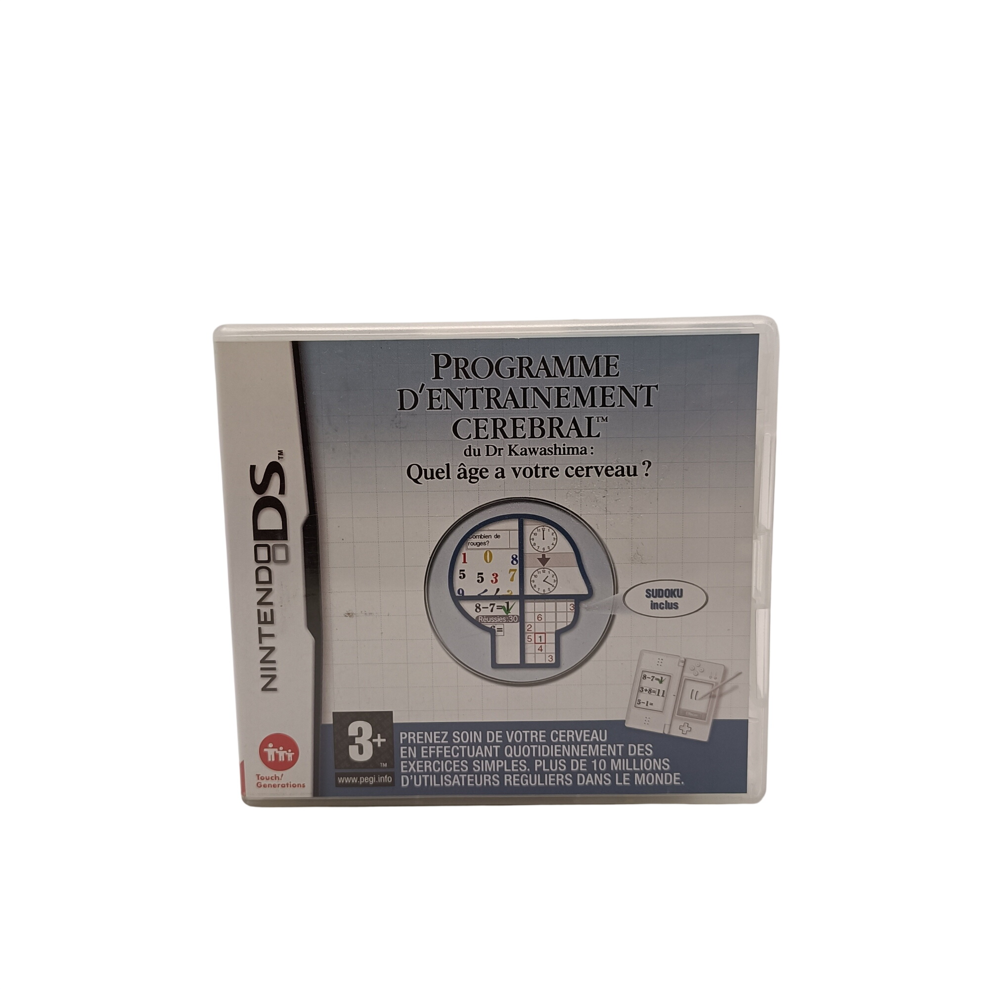 Jeu Nintendo DS Programme d'entraînement cérébral Dr Kawashima complet avec notice Très bon état - 10,00 € Jeu Nintendo DS Programme d'entraînement cérébral Dr Kawashima complet avec notice Très bon état reconditionné disponible sur Label Emmaüs