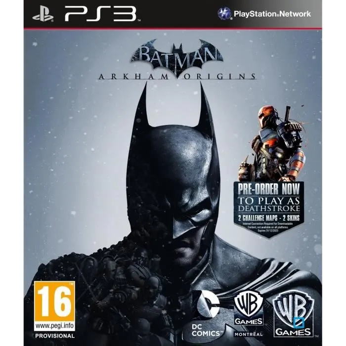 Jeu PS3 - Warner Bros. Interactive - Batman : Arkham Origins - Action - Mode en ligne - PEGI 16+ Reconditionné reconditionné disponible sur Cdiscount Seconde Vie | Dero