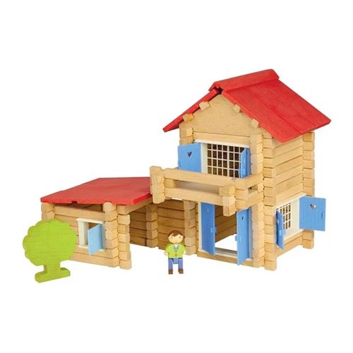 jeujura - la maison en bois - 140 pièces État correct Jeujura (note : Jeujura est une marque de jouets reconditionné disponible sur Fnac