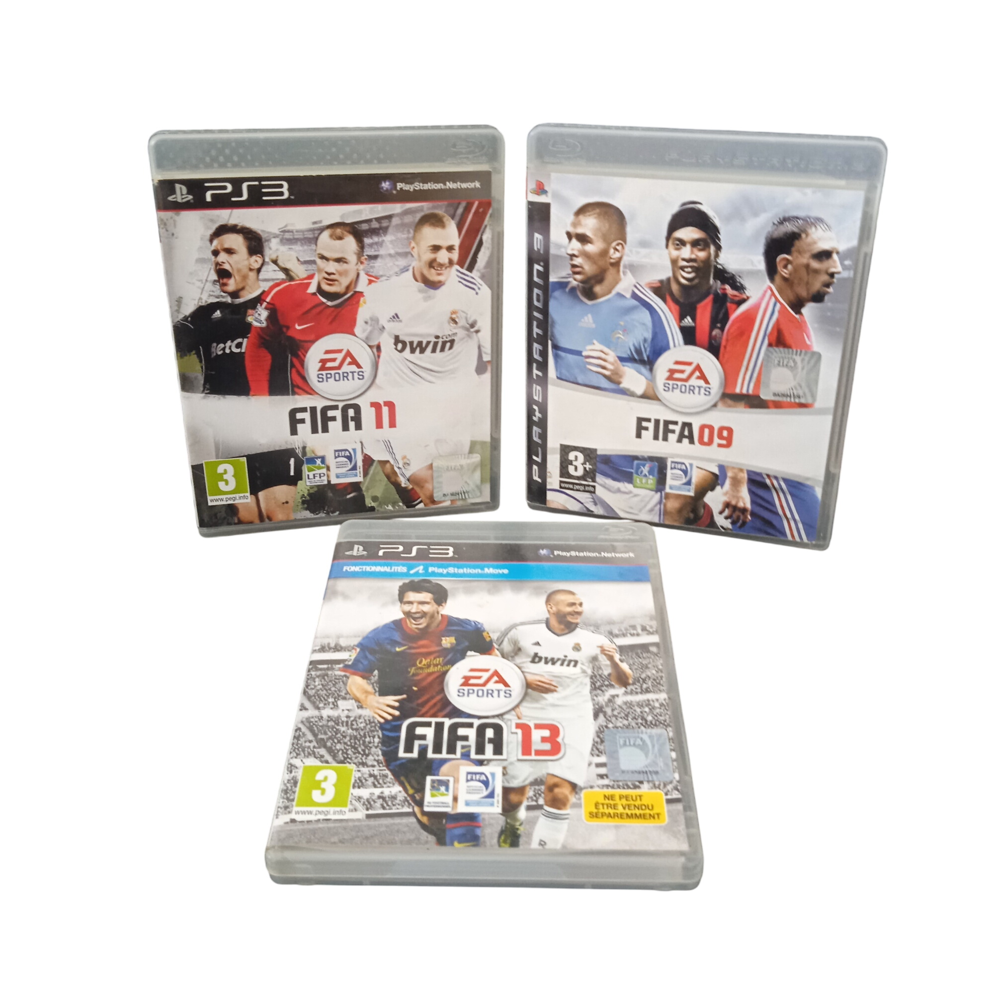 Acheter Jeux PS3 FIFA 9, 11, 13 Bon état - 15,00 € Jeux PS3 FIFA 9, 11, 13 Bon état reconditionné disponible sur Label Emmaüs