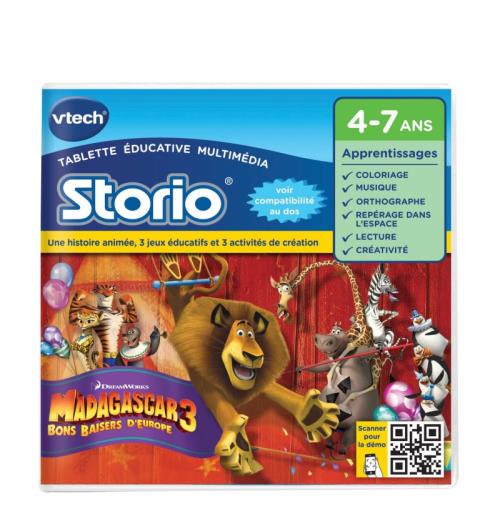 Jeux Storio Vtech Madagascar 3 État correct - 12,85 € Jeux Storio Vtech Madagascar 3 État correct reconditionné disponible sur Fnac