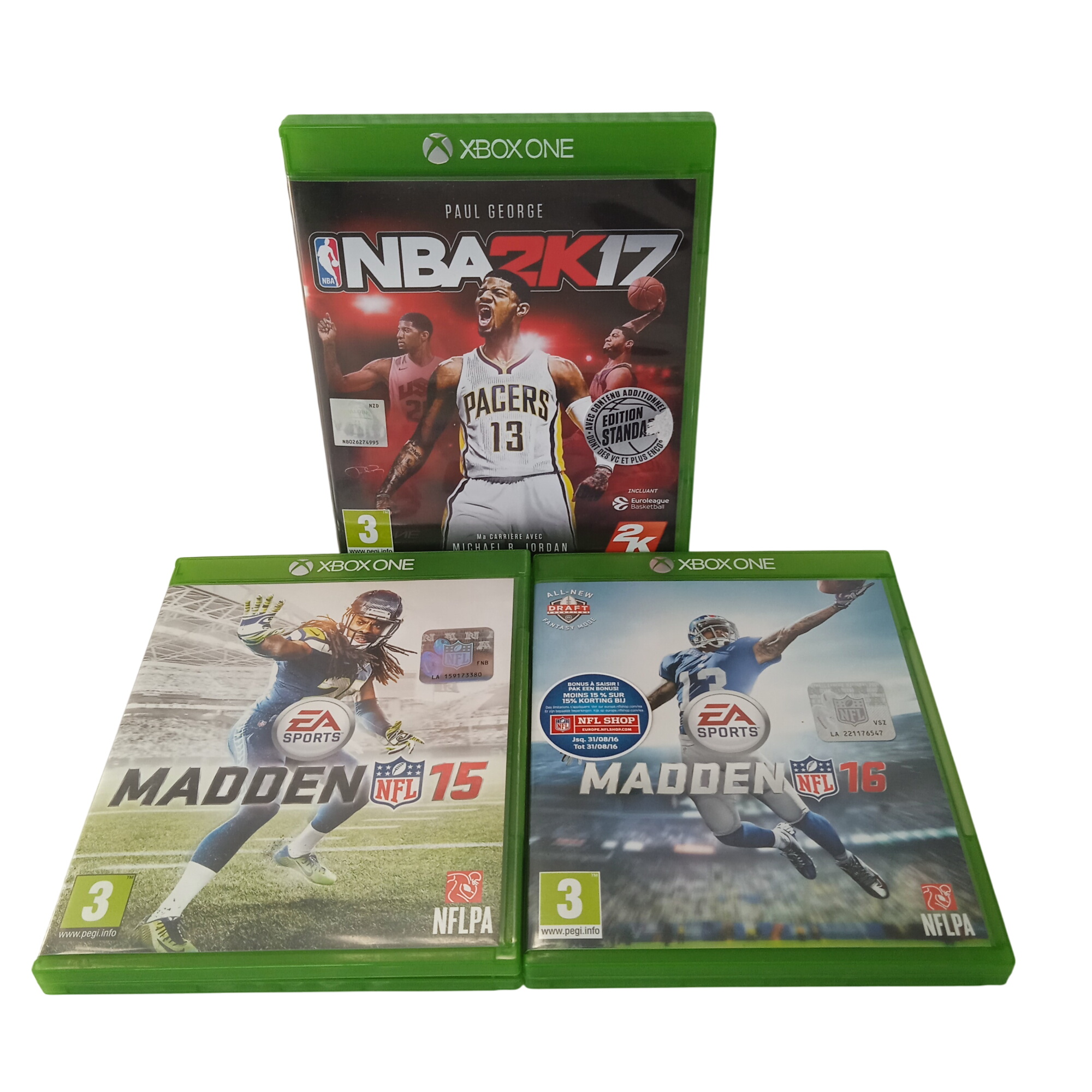 Jeux XBOX ONE Lot de 3 Bon état - 10,00 € Jeux XBOX ONE Lot de 3 Bon état reconditionné disponible sur Label Emmaüs