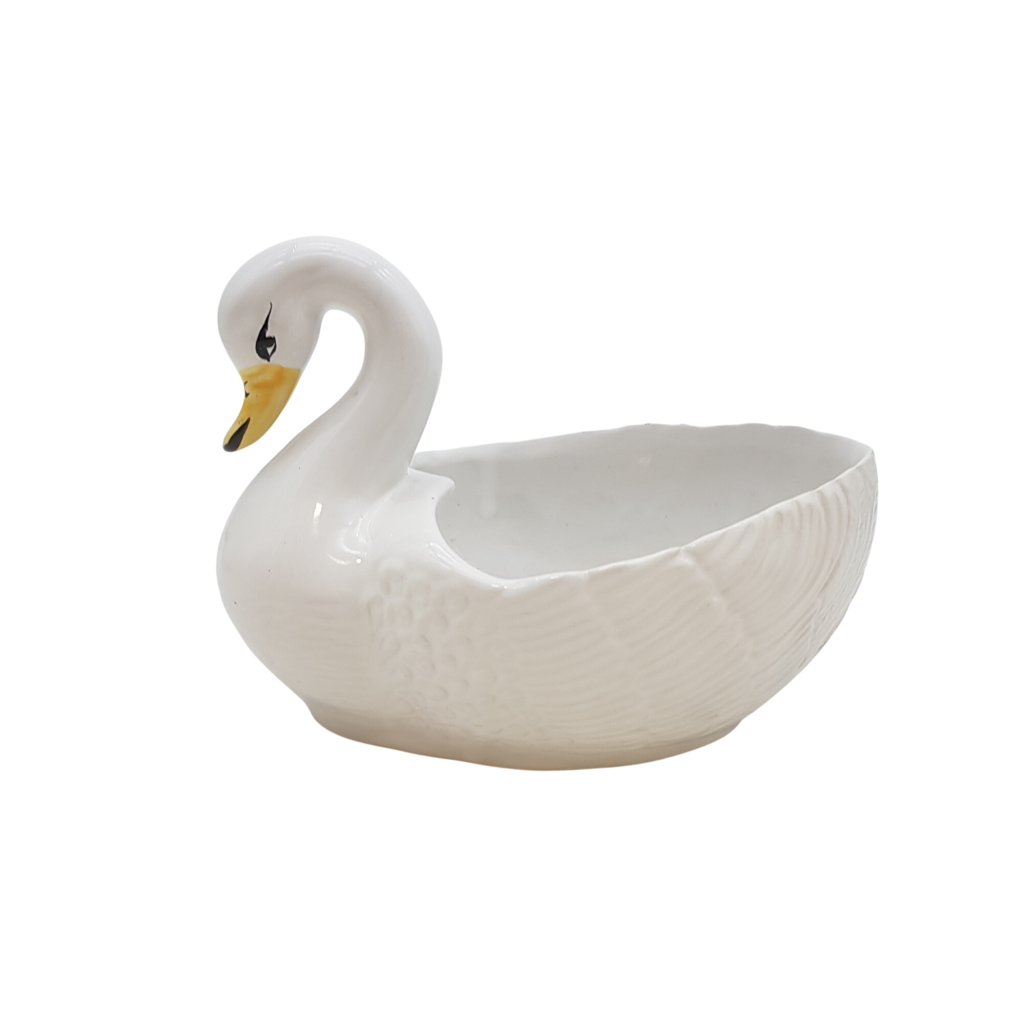 Joli cache-pot / vide-poche en céramique, en forme de cygne Bon état - 15,00 € Joli cache-pot / vide-poche en céramique, en forme de cygne Bon état reconditionné disponible sur Label Emmaüs