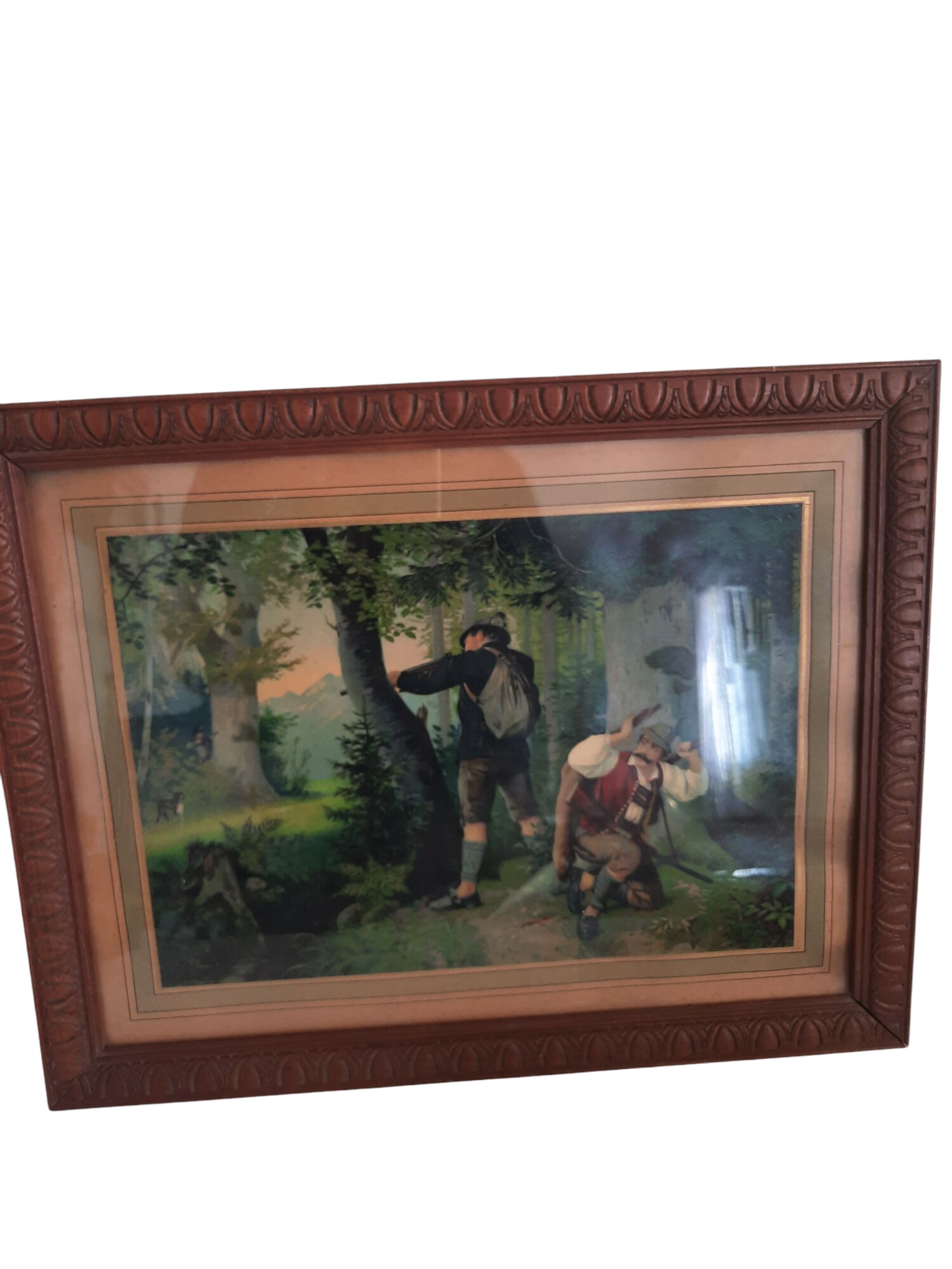 Joli cadre bois gravure chasseurs et braconniers État correct - 25,00 € Joli cadre bois gravure chasseurs et braconniers État correct reconditionné disponible sur Label Emmaüs