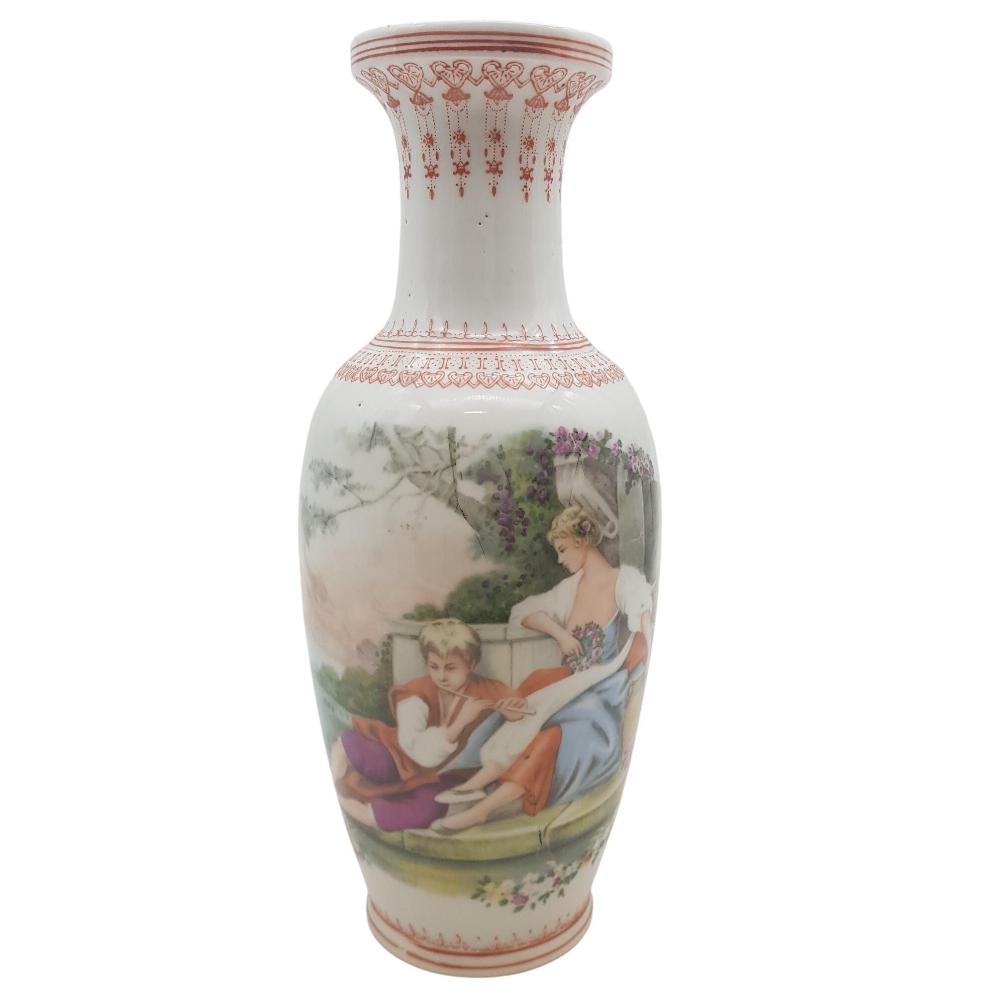 Acheter Joli vase en porcelaine chinoise avec scène galante Bon état - 20,00 € Joli vase en porcelaine chinoise avec scène galante Bon état reconditionné disponible sur Label Emmaüs