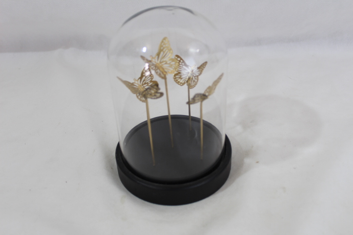 Voir photo 3 de Jolie cloche en verre avec papillon Jolie cloche en verre avec papillon Bon état reconditionné photo 3