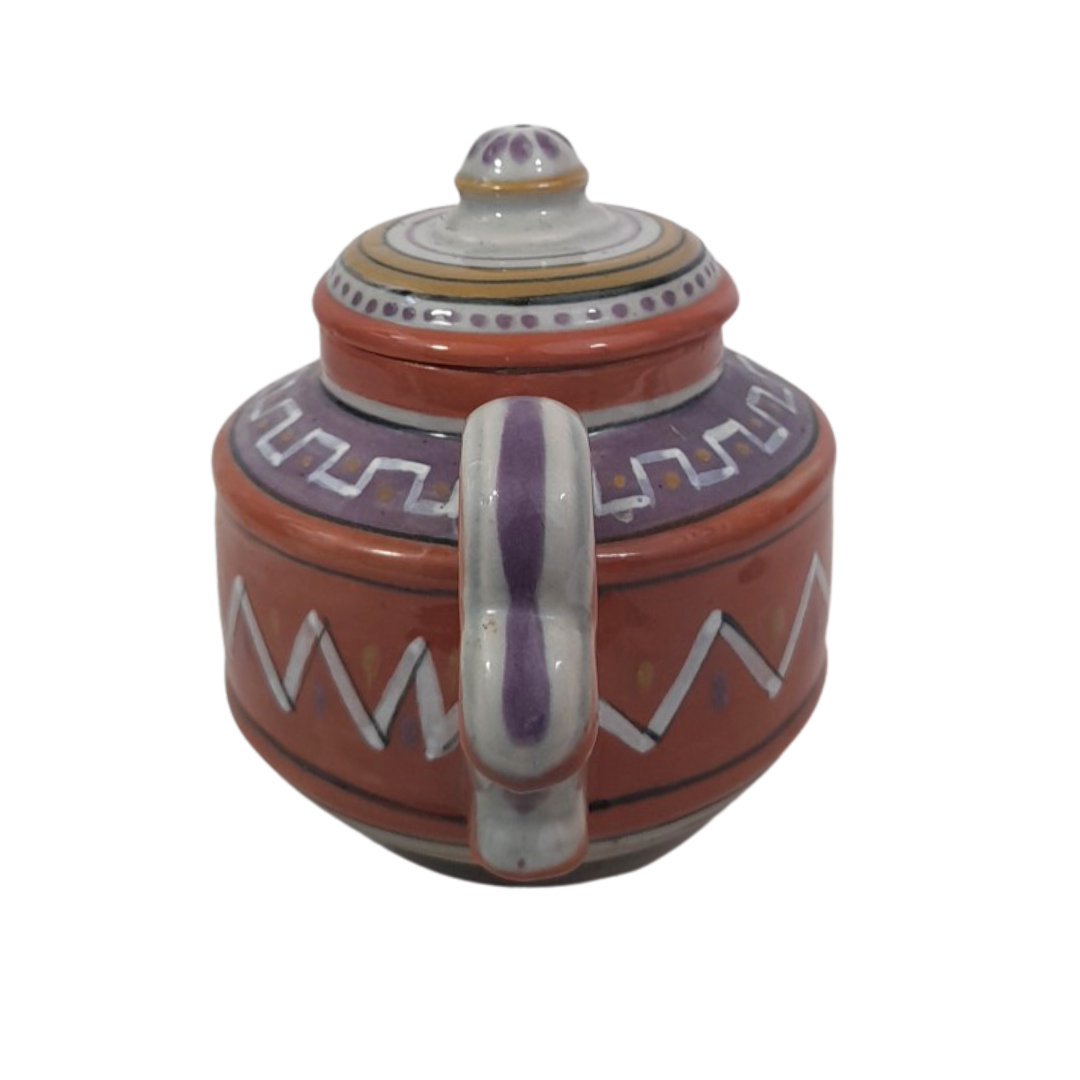 Voir photo 4 de Jolie Théière Artisanale en Céramique Peinte à la Main– Signée "Erandi" (Mexique) Jolie Théière Artisanale en Céramique Peinte à la Main– Signée "Erandi" (Mexique) Très bon état reconditionné photo 4