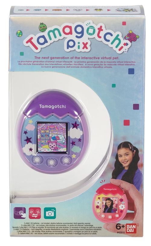 Jouet à manipuler Tamagotchi Pix Violet État correct Tamagotchi reconditionné disponible sur Fnac